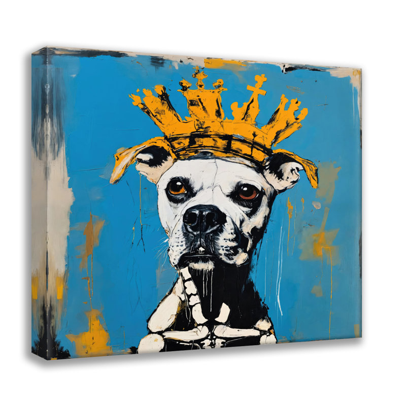 Dog 10-Homage-Basquiat, estampe numérique sur toile tendue avec châssis, H 15 po x l 15 po