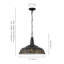 Luminaire suspendu en forme de dôme noir 1 lumière pour salle à manger