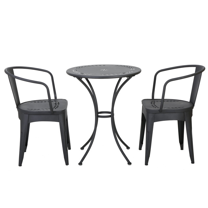 LOURDES 3 PC KD METAL SET, Black