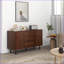 Cabinets with 2 Cupboards, 3 Drawers, Adjustable Shelves - Rustic Walnut Brown 50"W | Rustic/Lodge | Living Room