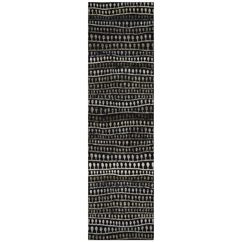 Tapis intérieur / extérieur Malchow avec envers antidérapant, Tapis de couloir 2 pi 3 po x 7 pi 6 po