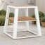 Table d'appoint extérieure en bois avec tablette de rangement-1592434661