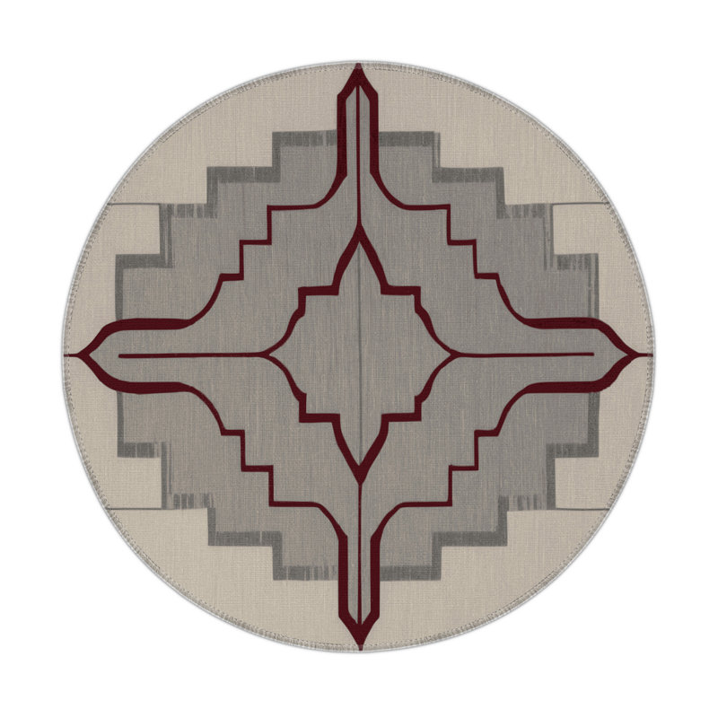 Layered Dimensions Indoor And Outdoor Area Rug, Round 5'