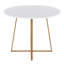 Table de salle à manger en bois naturel transfert et métal blanc-319558647