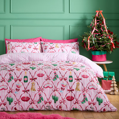 Christmas Kitsch Reversible Duvet Cover Set