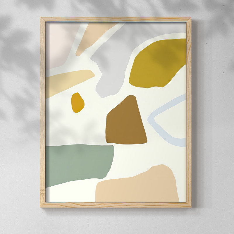 PastelSplotchesII Framed Print - Solid Wood, 21" H x 17" W