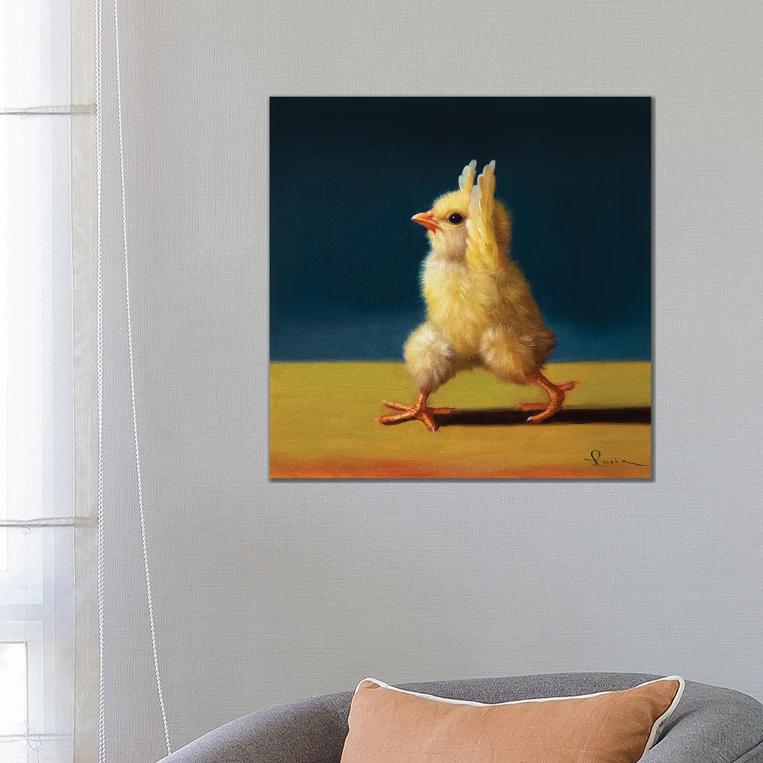 Yoga Chick Warrior I von Lucia Heffernan - Giclée auf Leinwand ohne Rahmen