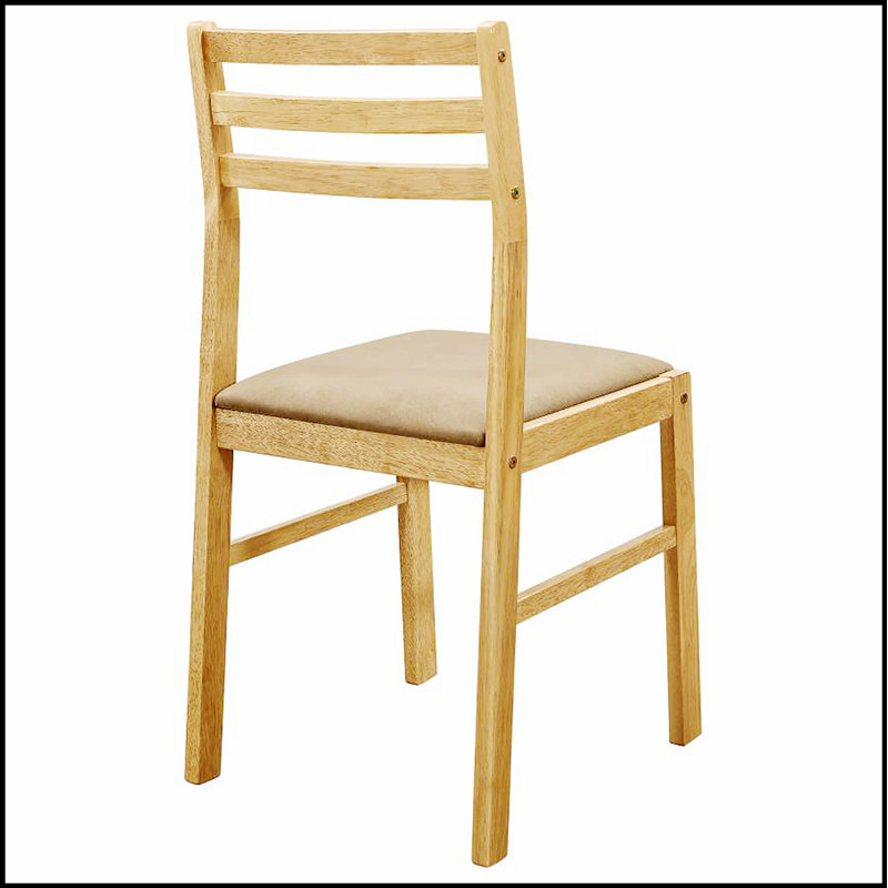 Ensemble de salle à manger 3 pièces Natural and Tan avec table rabattable pour petits espaces, Naturel
