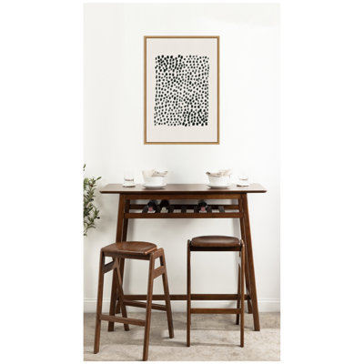 Abstract Black by Gabrielly Guedes Framed Canvas Wall Art Print
