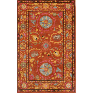 Hand Tufted Wool Floral Rug