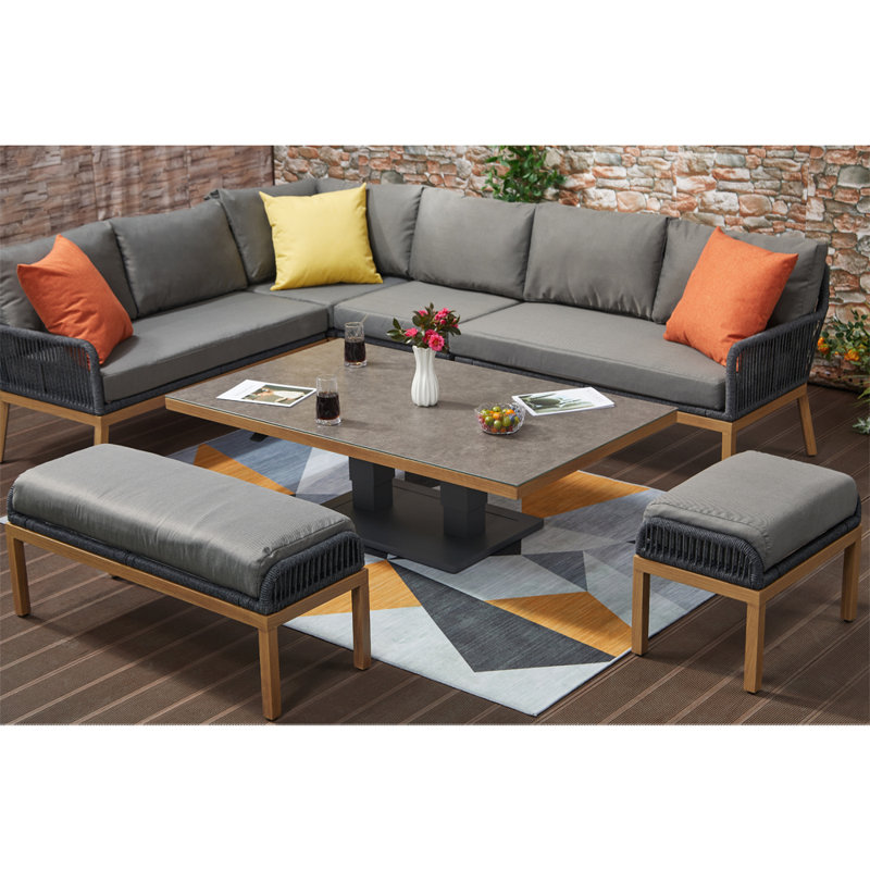 Corner sofa set with Lifting Table
