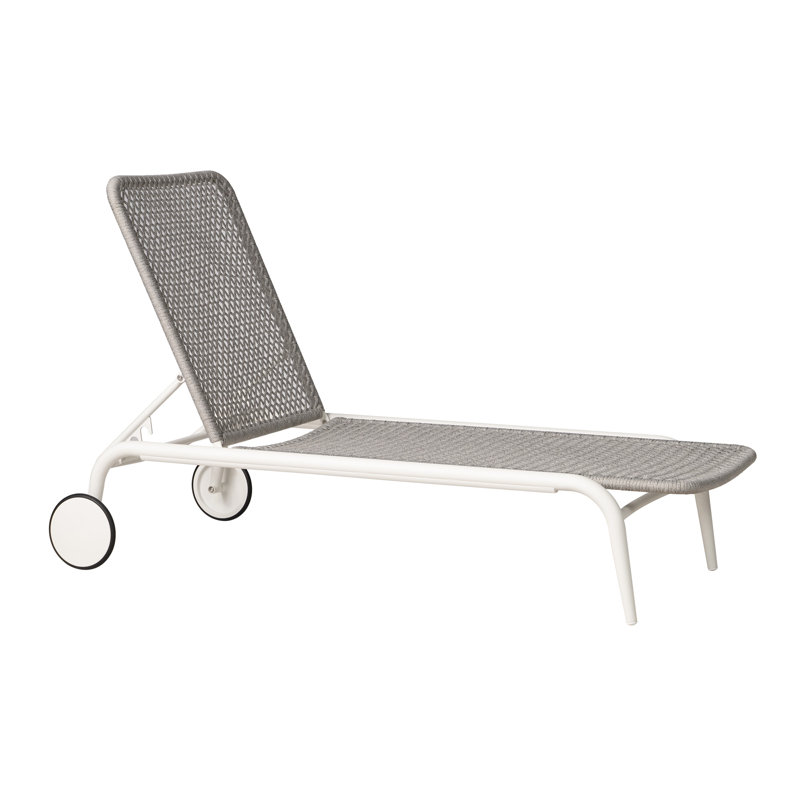 Chaise Lounge-Set Of 2, Matte White