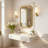 Mid-Century Irregular Wood Framed Decorative Wall Mirror-1808717773-1808717772