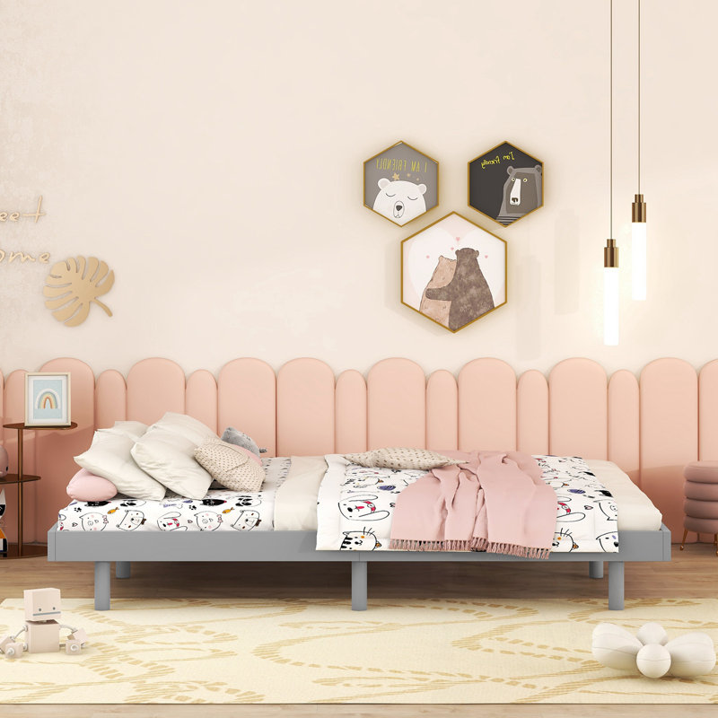 Base de lit plateforme double avec pieds robustes