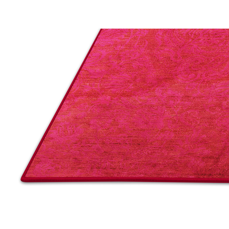 Tapis de style oriental rouge, Rectangle 7 pi x 9 pi