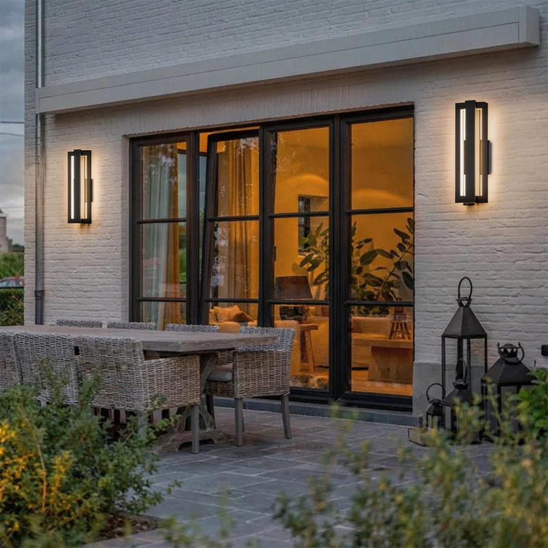 Black Aluminum 15” H Outdoor LED Wall Light