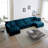 Comfort U Shaped Couch With Reversible Chaise, Modular Large U-Shape Sectional Sofa, Double Extra Ottomans For Ultimate Relaxation And Flexibility-453749800-453749802
