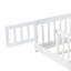 Lit simple au sol avec clôture et porte, lit en bois d'hévéa avec garde-corps de sécurité-1221485257-1221485259