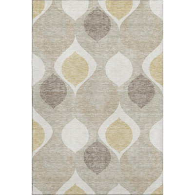 Premium Machine Washable Lisse Beige Rug