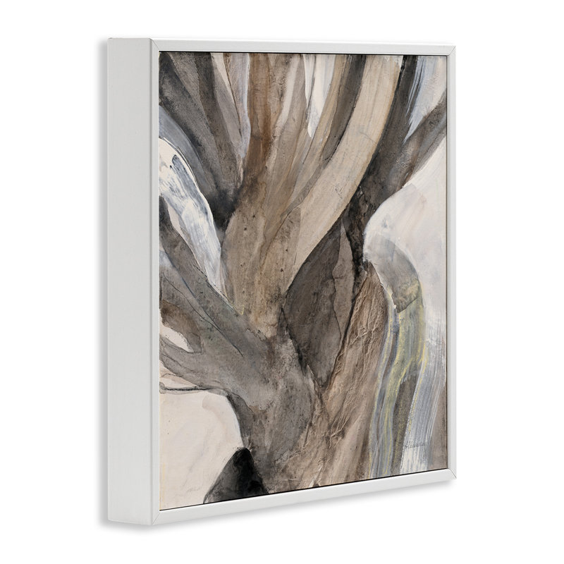 Art abstrait giclée par Albena Hristova, H 24 po x l 24 po, Giclée encadrée blanc bord de mer