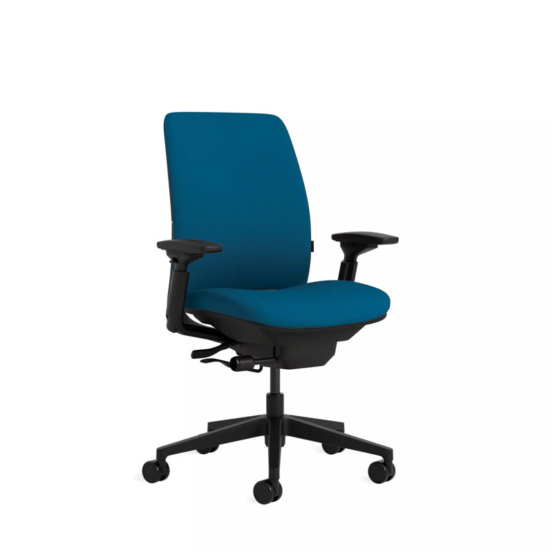 Steelcase Amia Ergonomic Task Chair, Black, Hard Floor, Cobalt