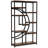 68.89"Height Industrial 5-Tier Rustic Corner Etagere Bookshelf With 9 Open Shelves Storage Organizer For Living Room, Bedroom
