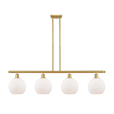 Luminaire suspendu linéaire à 4 lumières pour îlot de cuisine Hamida