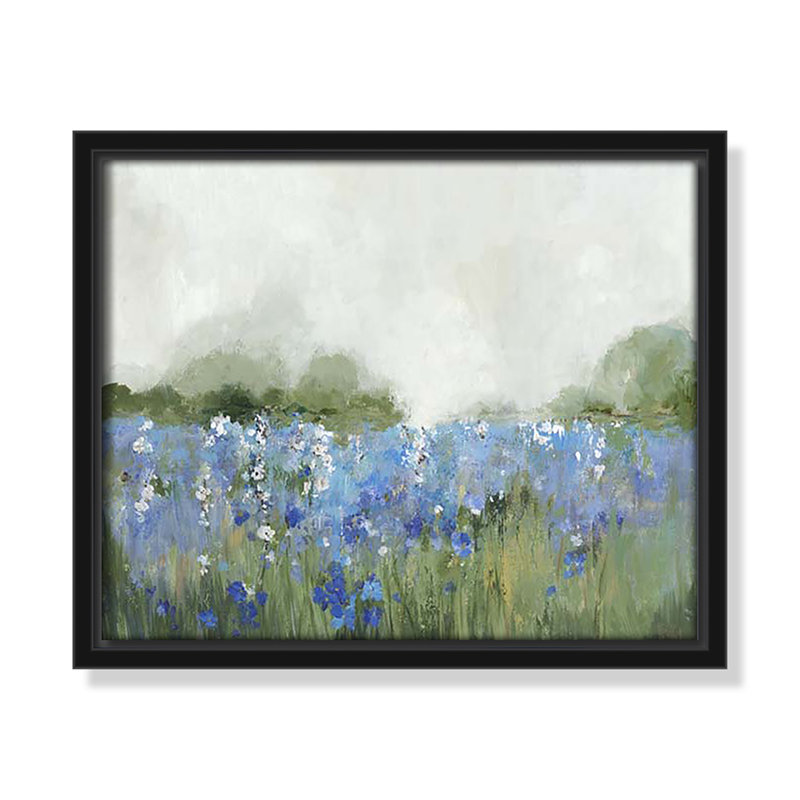 Meadows Bluebels Field " Meadows Bluebells Field " by Allison Pearce, 9.5" H x 11.5" W x 2" D, Black Framed