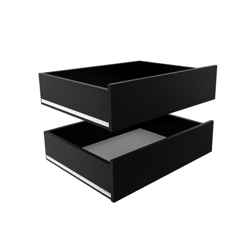 Longerich Manufactured Wood Drawer, Black