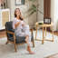 Fauteuil d'appoint Mid-Century avec accoudoirs lombaires Bruce-110957969