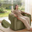 Fauteuil demi-tonneau pivotant en velours 30,5 po Deria-1752166088