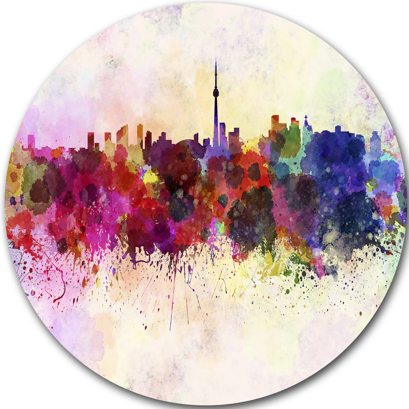 « toronto horizon », impression sur métal, H 23 po x l 23 po x P 1 po