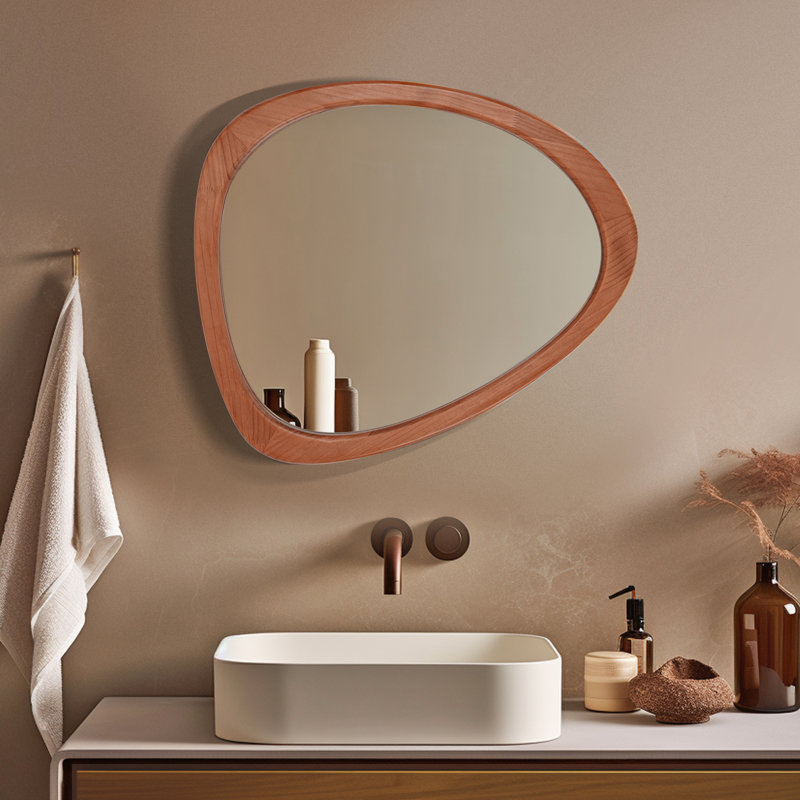Natural Pine Asymmetrical Wall Mirror