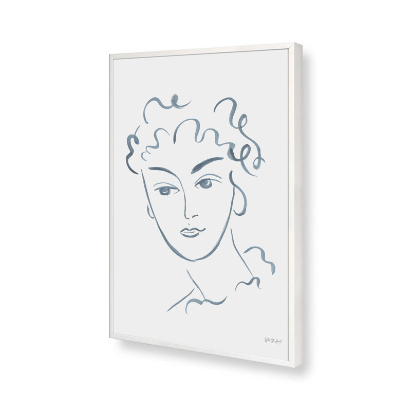 «Whimsy Portrait II» par Yvette St. Amant, reproduction d'art sur toile, H 16 po x l 12 po, Blanc