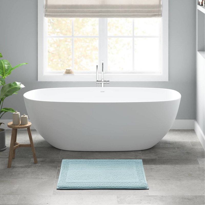 Tapis pour salle de bain réversible 100% coton 3000 g / m² 24 x 36 po - Aspect doux, approuvé et durable