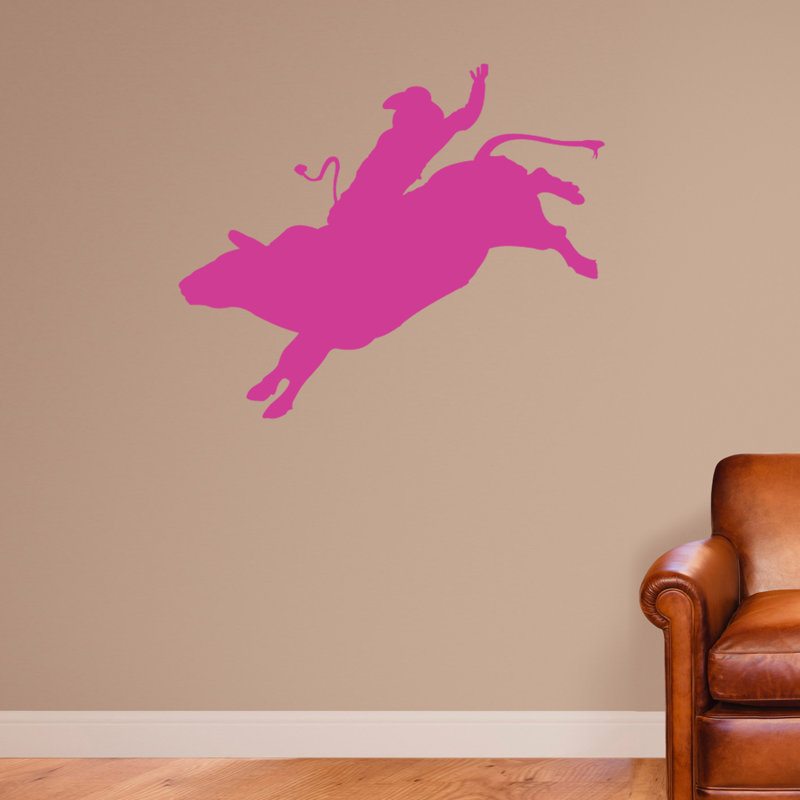 Décalcomanie murale un avenant bull, Rose