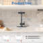 Un robinet de cuisine à cascade avec pomme de douche rétractable, poignée simple et rotation à 360 °.-108534464