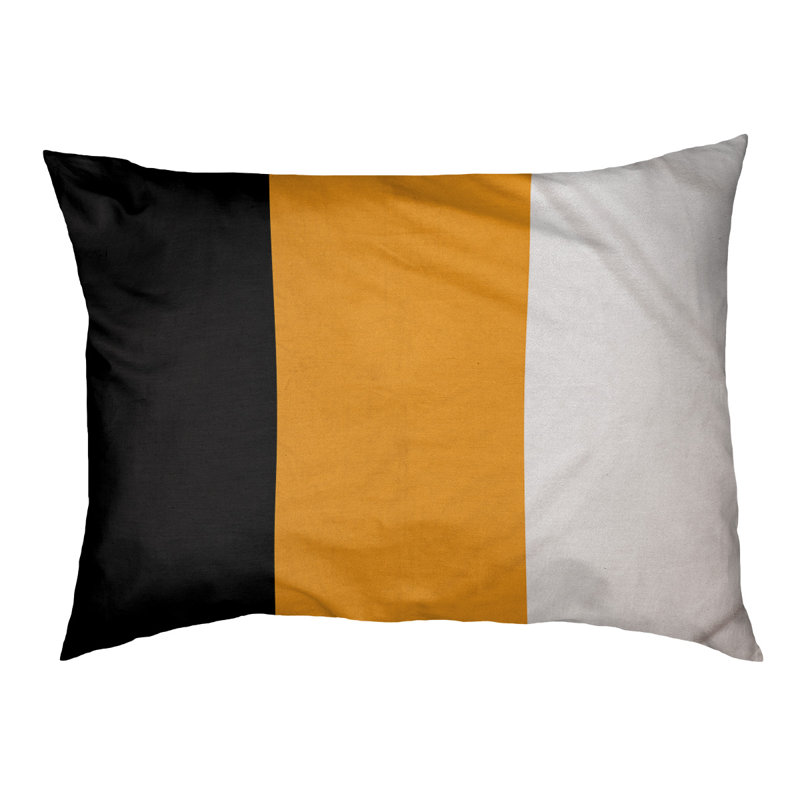 Coussin Designer, Grand (L 40 po x l 50 po), Noir, jaune, blanc