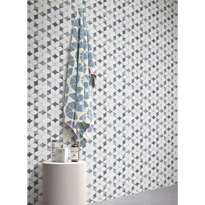 Water Jet 6" x 6" Novelty Mosaic Wall & Floor Tile