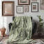 Sage Shabby Elegance Florals - Couverture sherpa de qualité supérieure 1 pièce-101981028