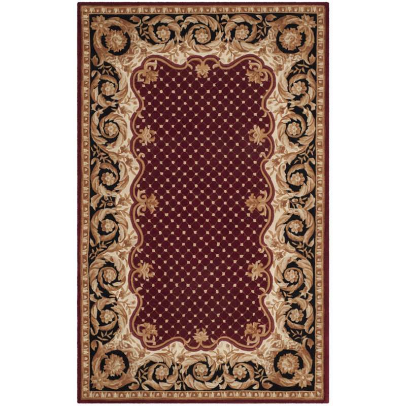 Naples Wool Brown Area Rug, Rectangle 5' x 8'