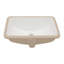 Lavabo de salle de bain rectangulaire encastré en céramique blanc 19,7 "x 14" avec trop-plein