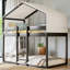 Lit simple superposé en bois avec tente-1803647747