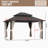 12 x 14ft Hardtop Outdoor Gazebo With Double-layer Roof, Patio Gazebo With Powder-coated Metal Frame, Mosquito Netting & Privacy Curtains–perfect For Patio, Garden & Backyard-122487626