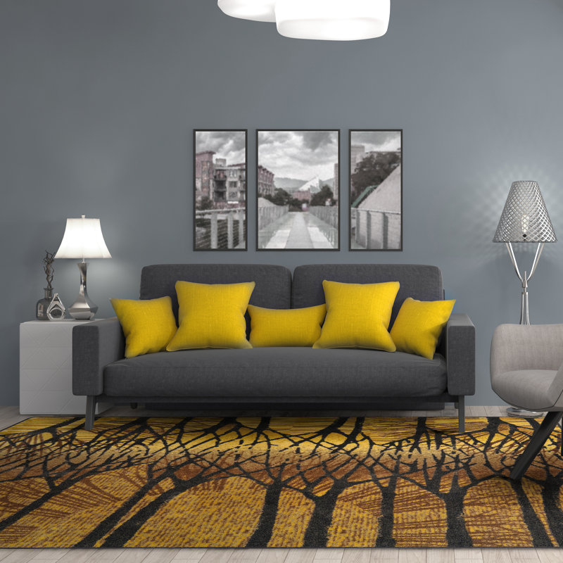 Tapis Goldenrod First Take Woodland Way, Rectangle 3 pi 10 po x 5 pi 4 po