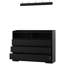 Armoire de rangement à 6 tiroirs Black, idéale pour ranger livres et multimédia