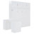 Queen Size Wall Murphy Bed With Desk And Storage Shelves And Big Cabinets, White