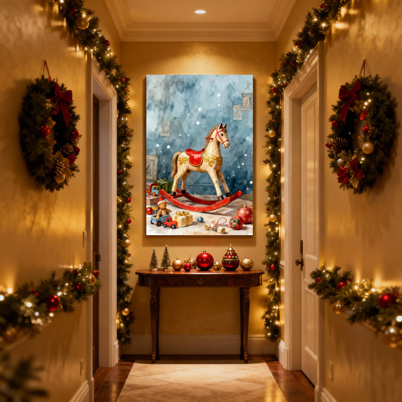 Ensemble de 3 reproductions d'art sur toile de Noël, 24" H x 16" W