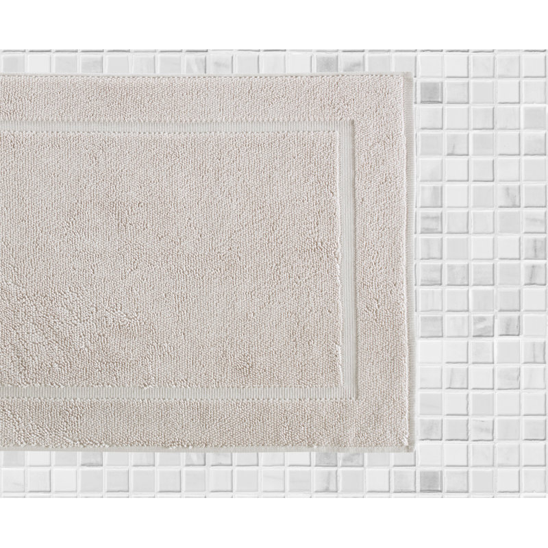 Lerins Solid Color Bath Mat Floor Towel, Craie