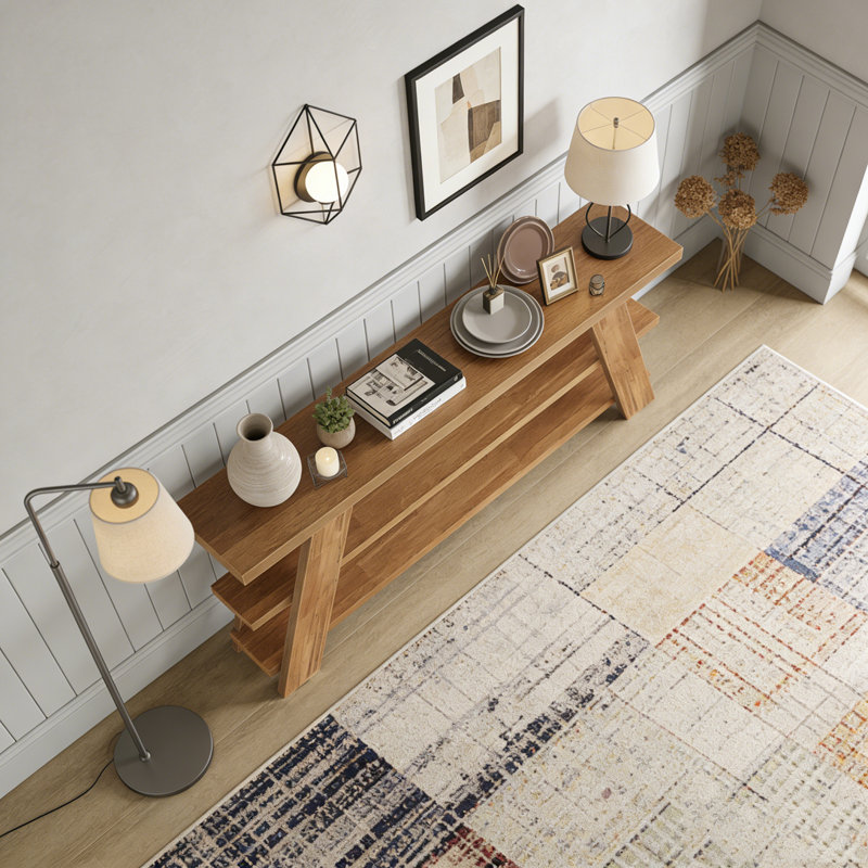 3-Tier Narrow Farmhouse Sofa Foyer Table